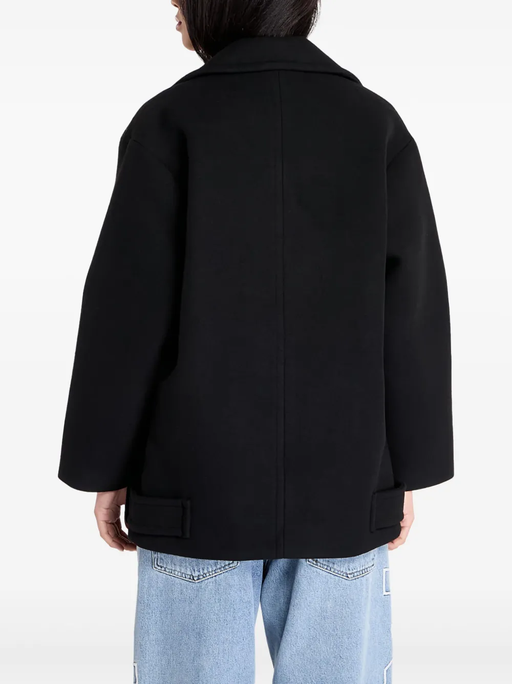 Tommy Hilfiger Sailorjas met dubbele rij knopen Zwart