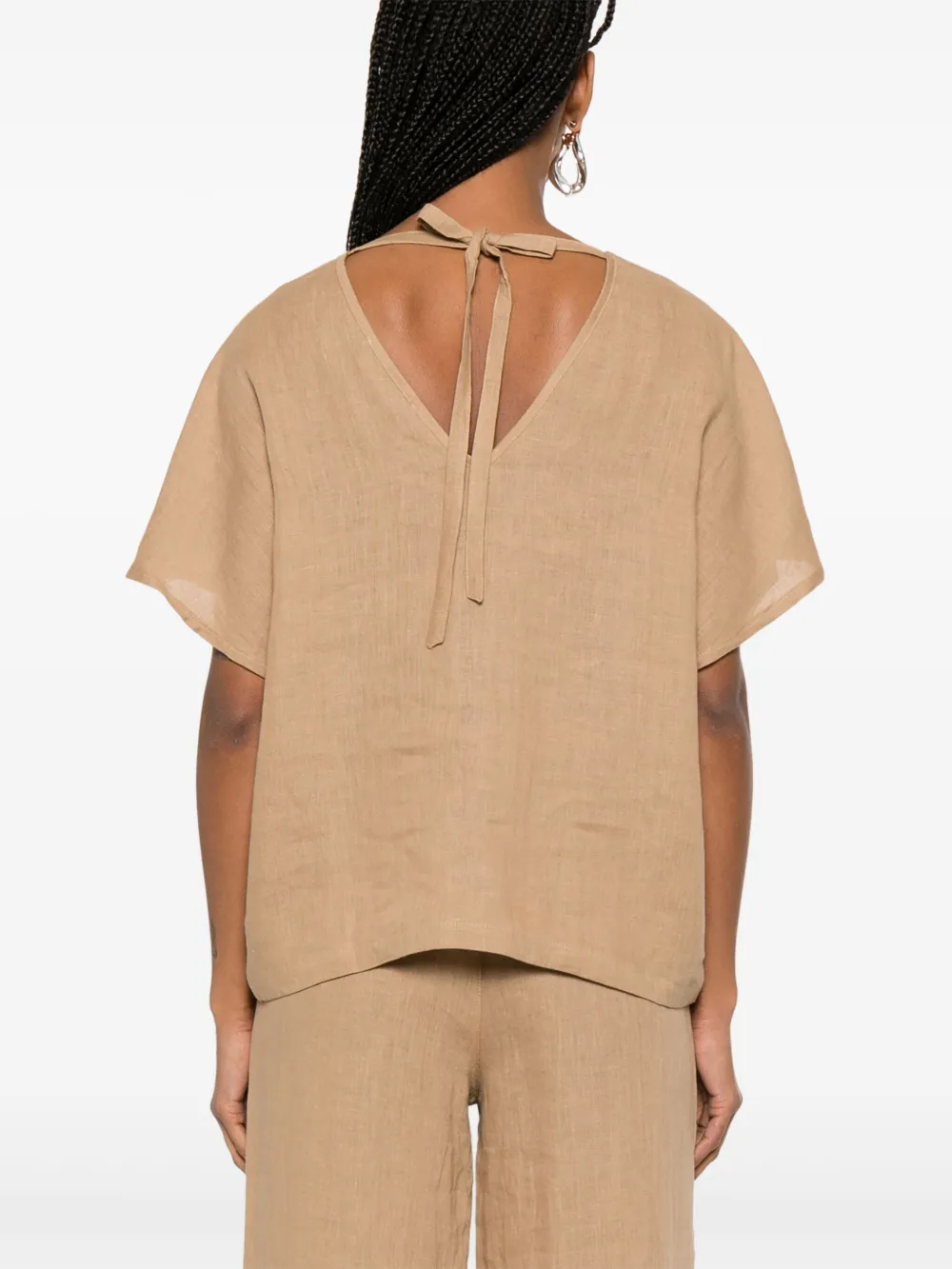 kaos Linnen shirt Beige