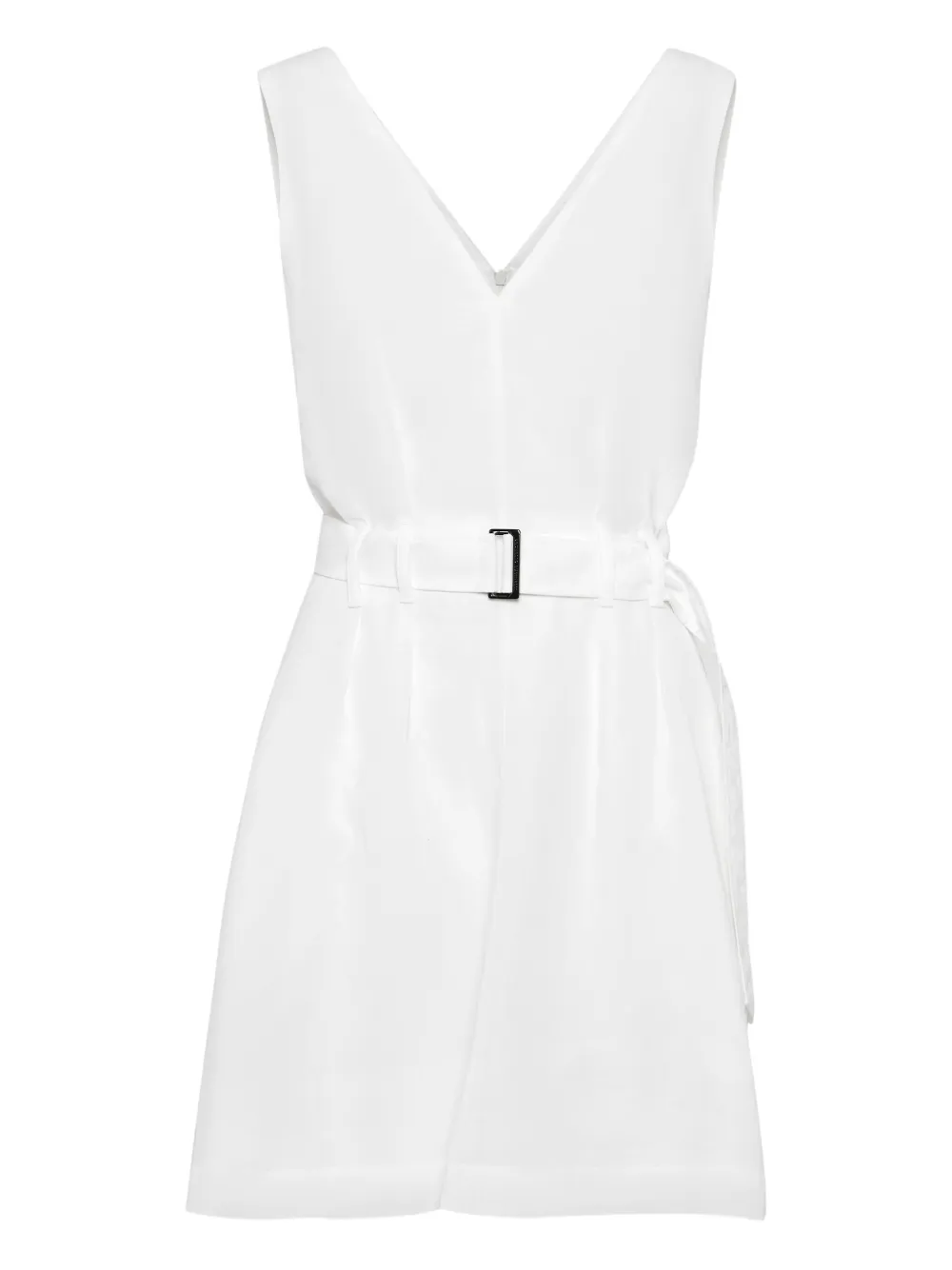 Brunello Cucinelli Mouwloze jurk met ceintuur Wit