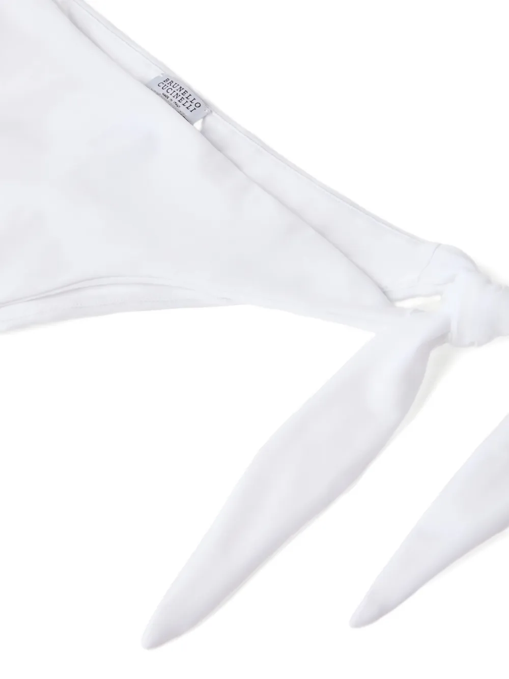 Brunello Cucinelli Bikinislip met gestrikte zijkant Wit