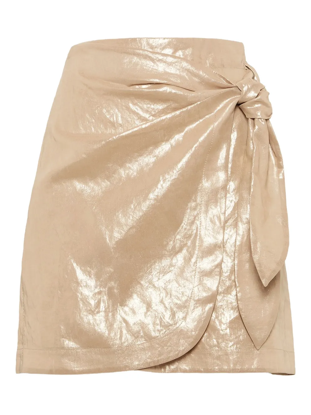 Brunello Cucinelli knot-detail mini skirt Beige