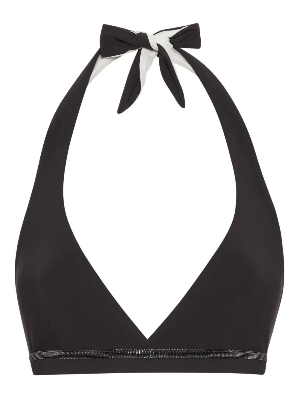 Brunello Cucinelli Monili chain-embellished bikini top | Brown | Image 1
