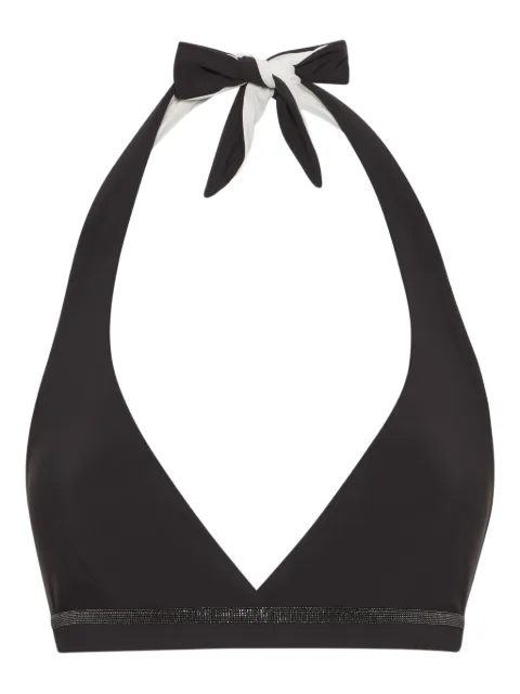 Brunello Cucinelli haut de bikini à ornements métalliques