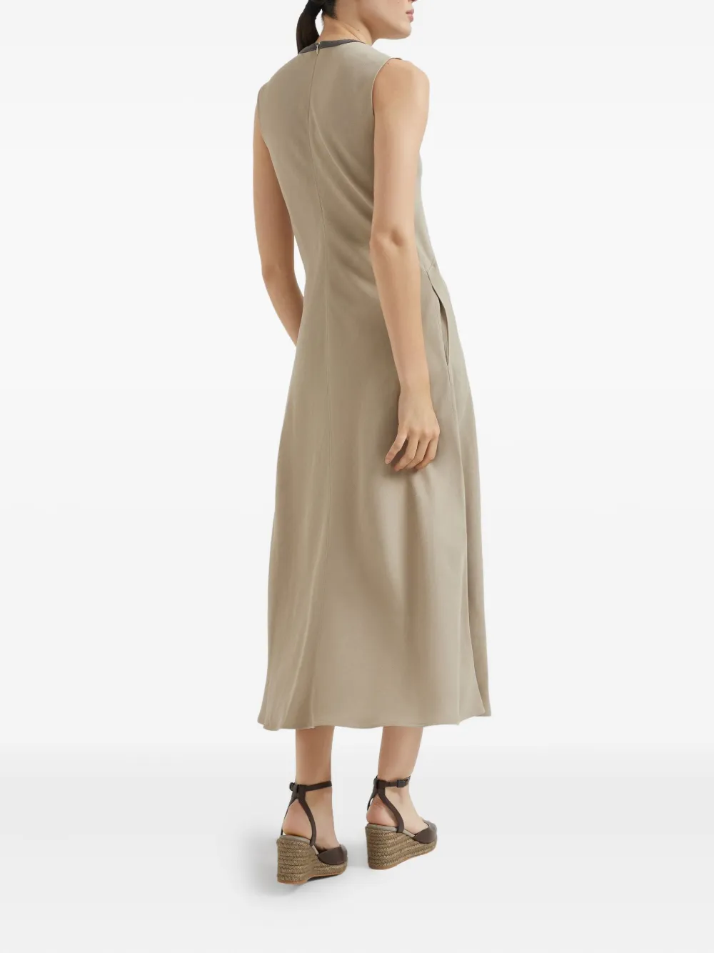 Brunello Cucinelli Twill jurk Beige