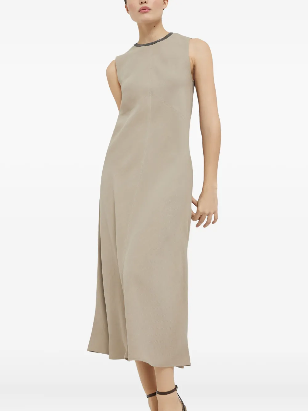 Brunello Cucinelli Twill jurk Beige