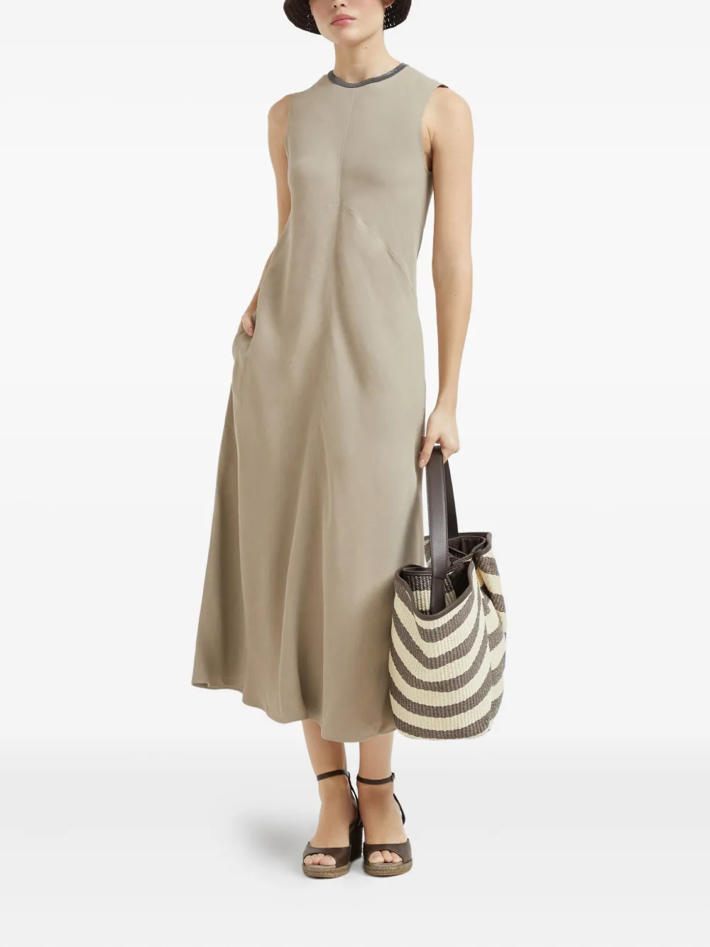 Brunello Cucinelli Twill jurk - Beige