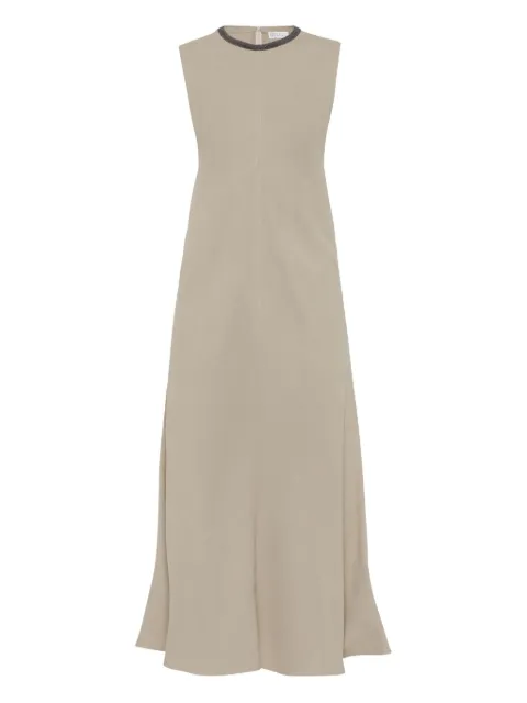Brunello Cucinelli vestido de sarga
