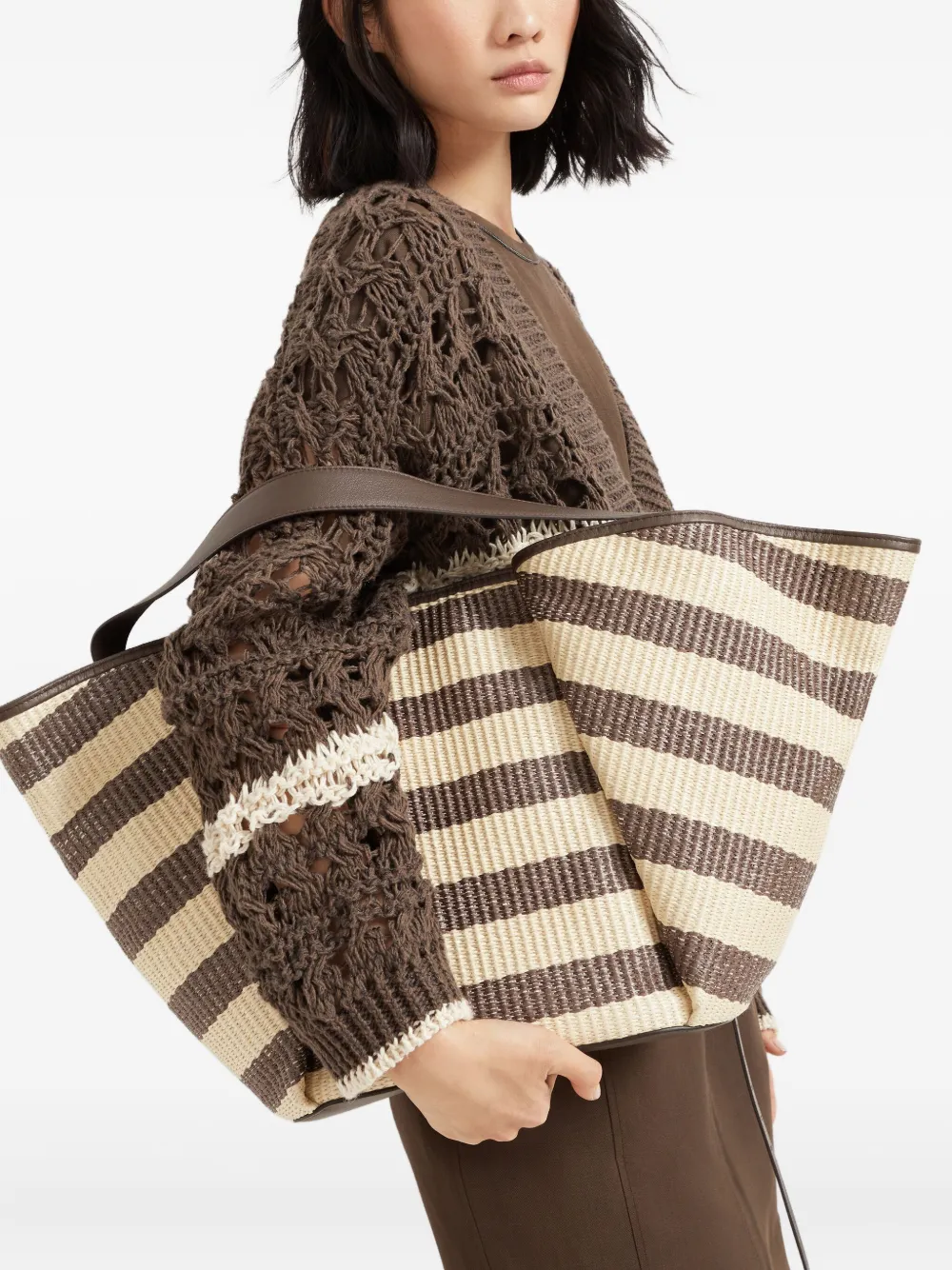 Brunello Cucinelli Grote Marina shopper - Beige