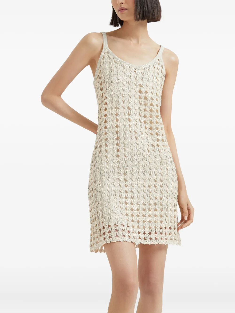 Brunello Cucinelli Gehaakte jurk Beige