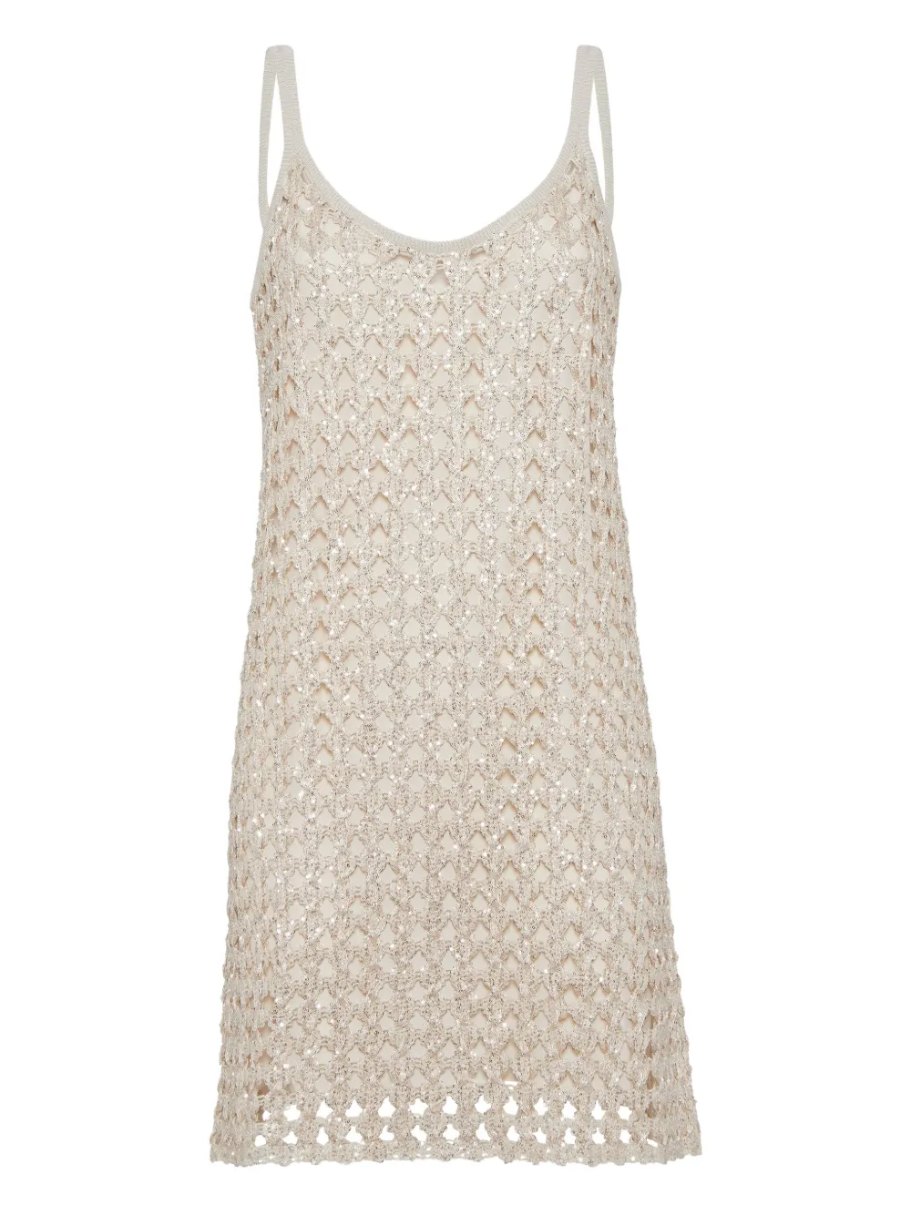 Brunello Cucinelli Gehaakte jurk Beige