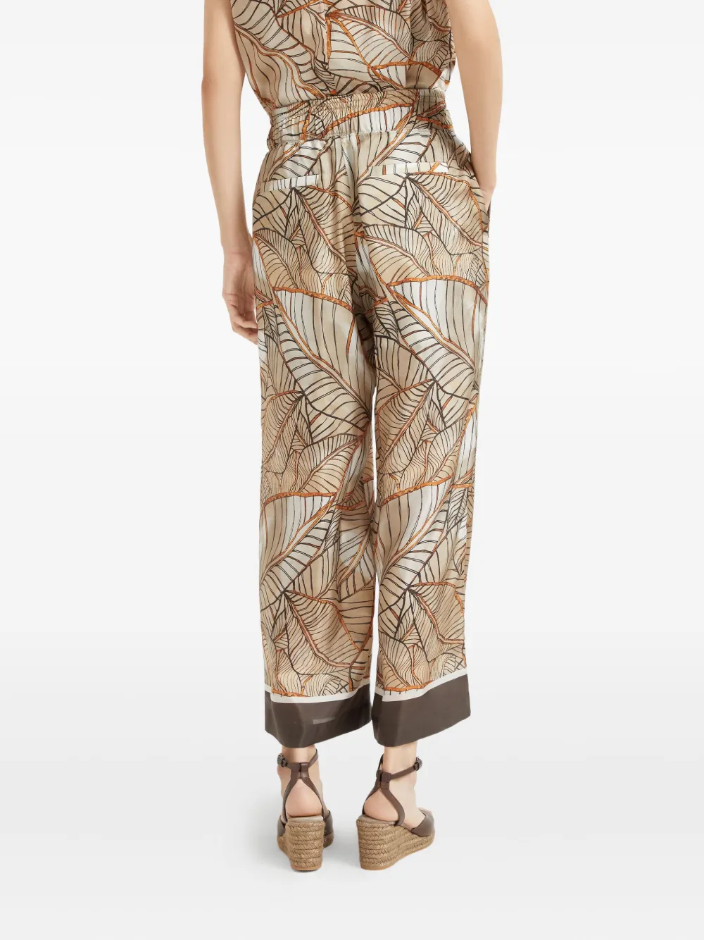Brunello Cucinelli Broek met Papyrus-print Beige