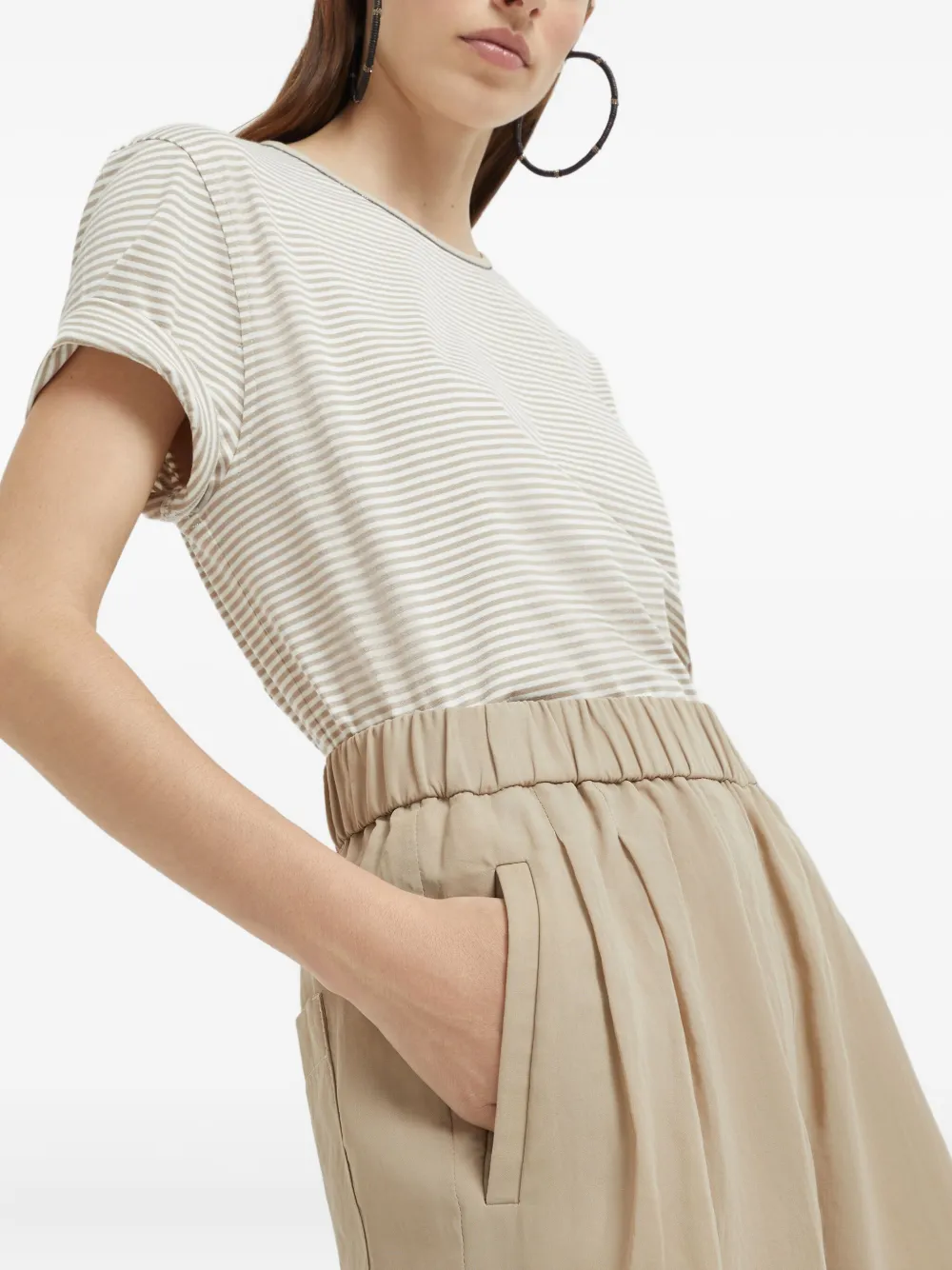 Brunello Cucinelli Organza shorts Beige