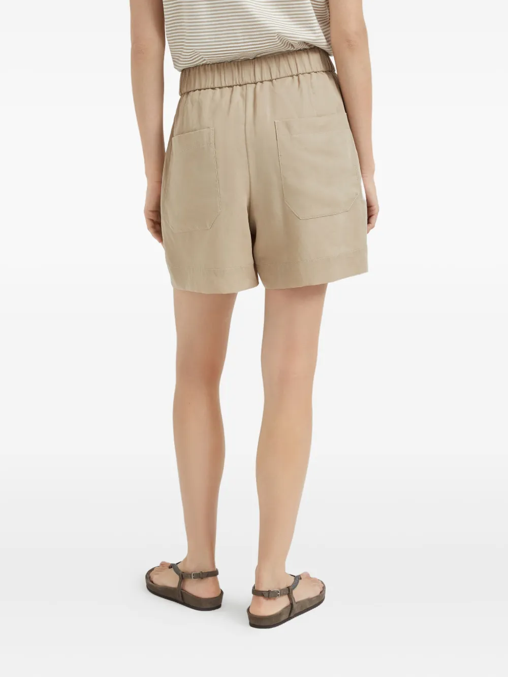 Brunello Cucinelli Organza shorts Beige