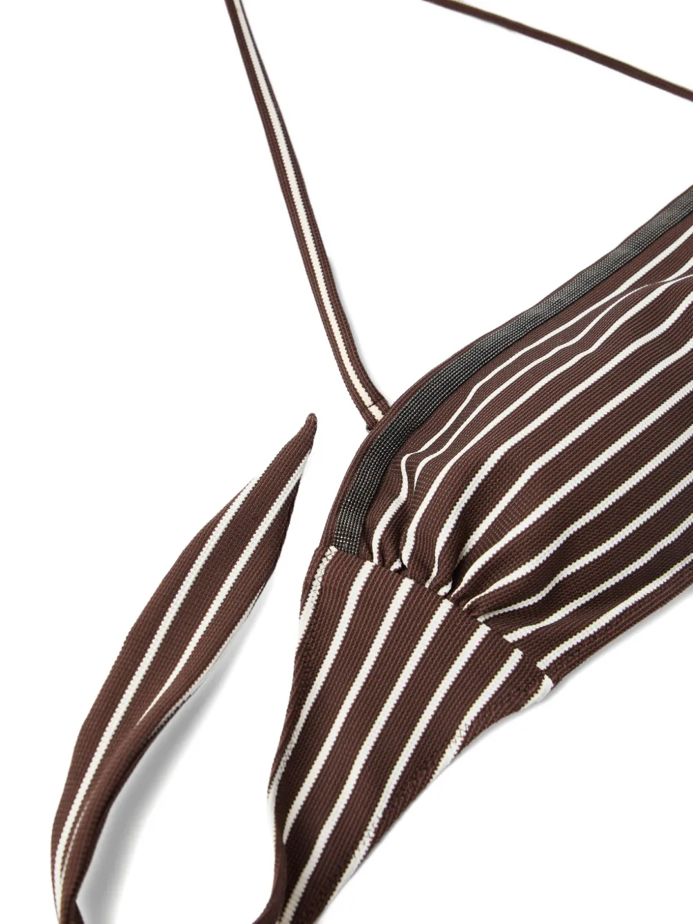 Brunello Cucinelli Bikinitop met Monili-detail Bruin