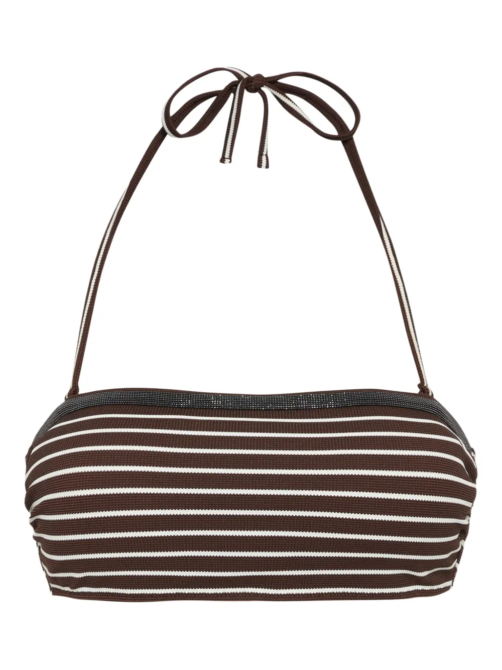 Brunello Cucinelli Bikinitop met Monili-detail Bruin