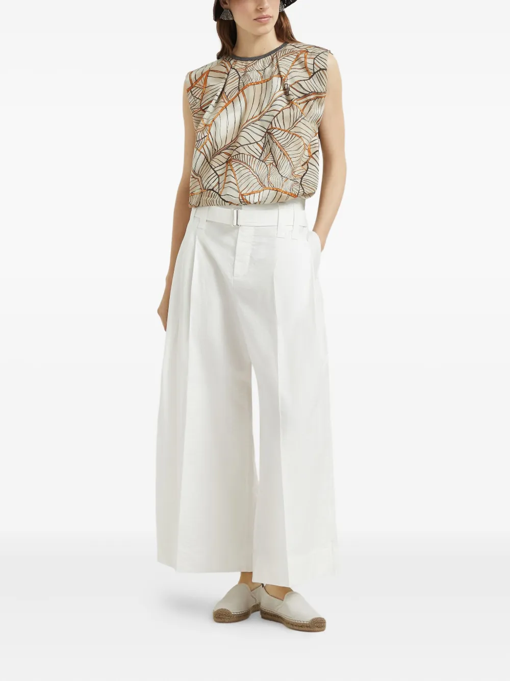 Brunello Cucinelli Plooibroek - Wit