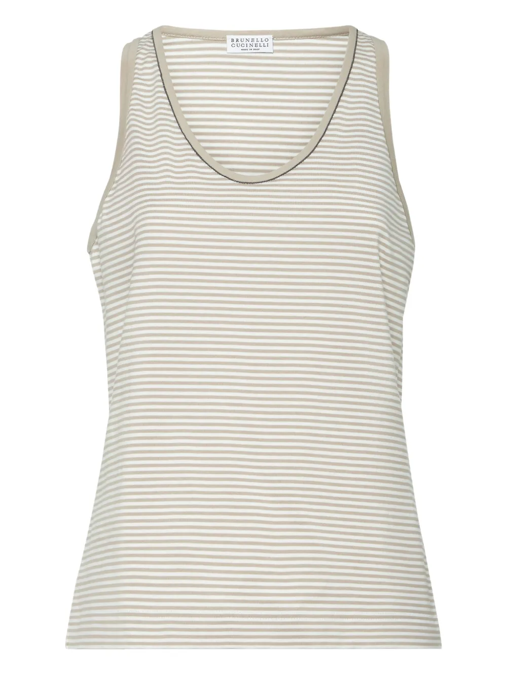 Brunello Cucinelli striped tank top | Neutrals | Image 1