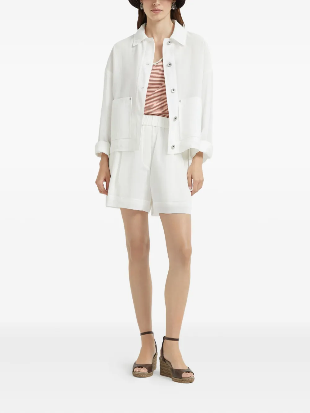 Brunello Cucinelli camiseta con rayas estampadas | Chalecos y camisetas | Image 2