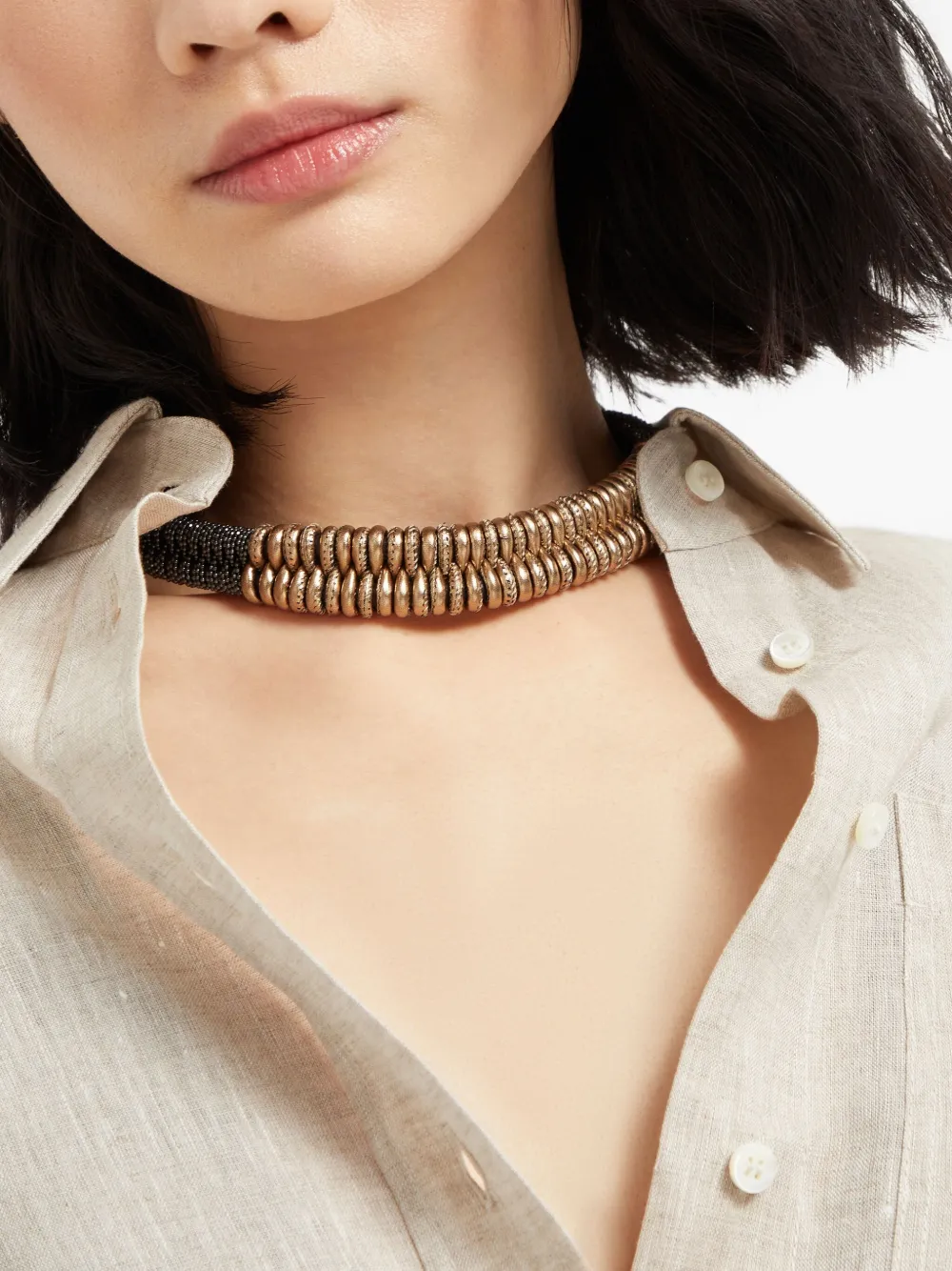 Brunello Cucinelli Monili choker - Zilver