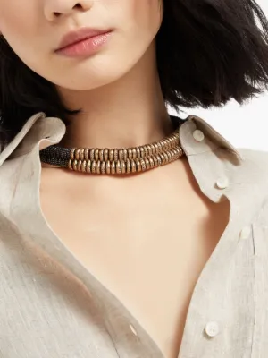 ネックレス・ペンダント Brunello Cucinelli Collana BRUNELLO CUCINELLI Beaded silver necklace | NET-A-PORTER