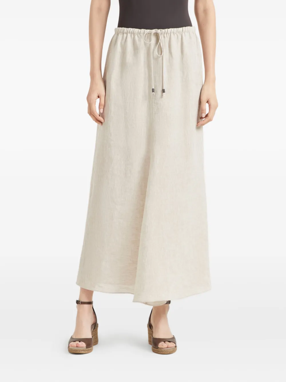 Brunello Cucinelli Linnen maxi-rok Beige