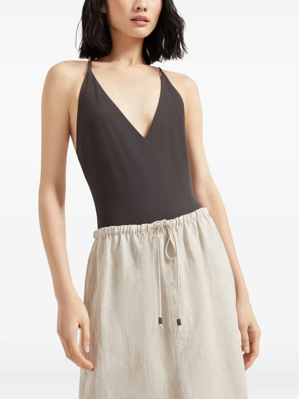 Brunello Cucinelli Linnen maxi-rok Beige