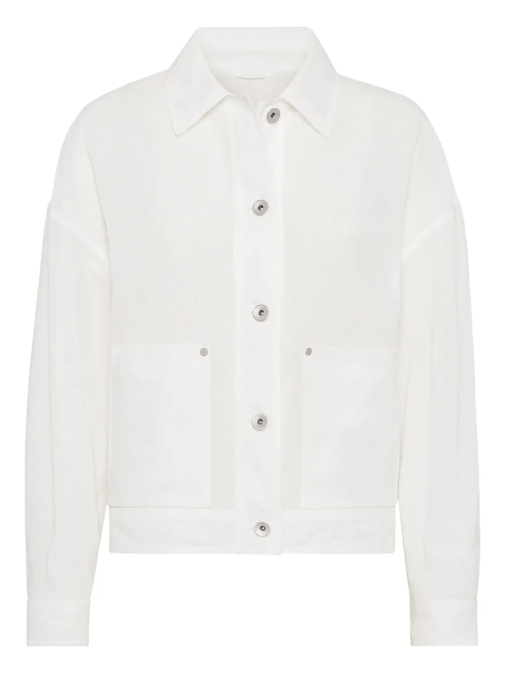 Brunello Cucinelli chamarra con detalle de cadena Monili | blanco | Image 1
