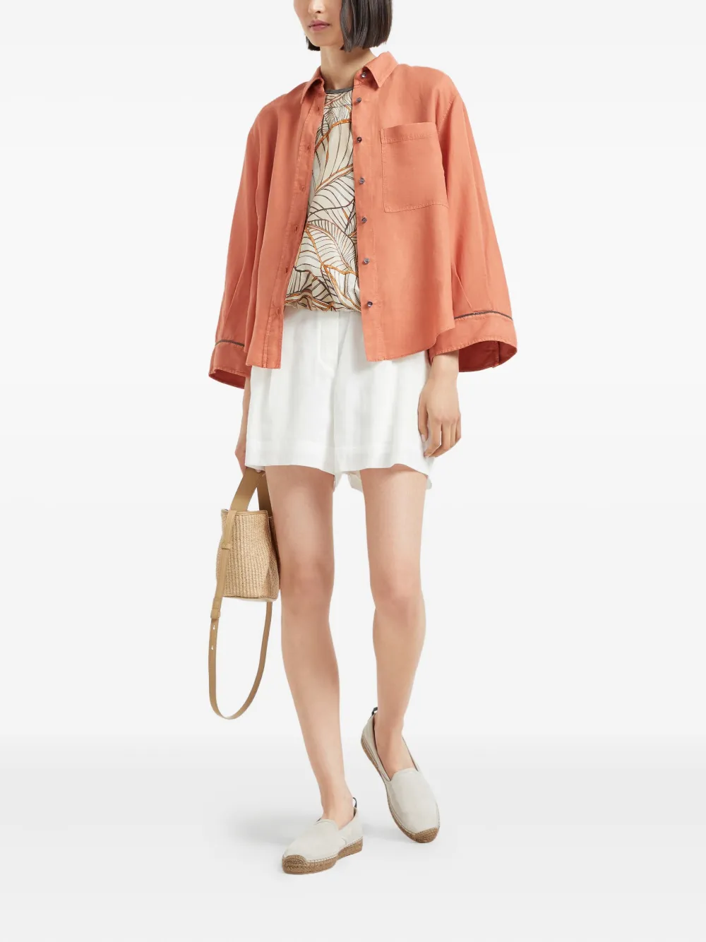 Brunello Cucinelli Pinpoint blouse - Oranje