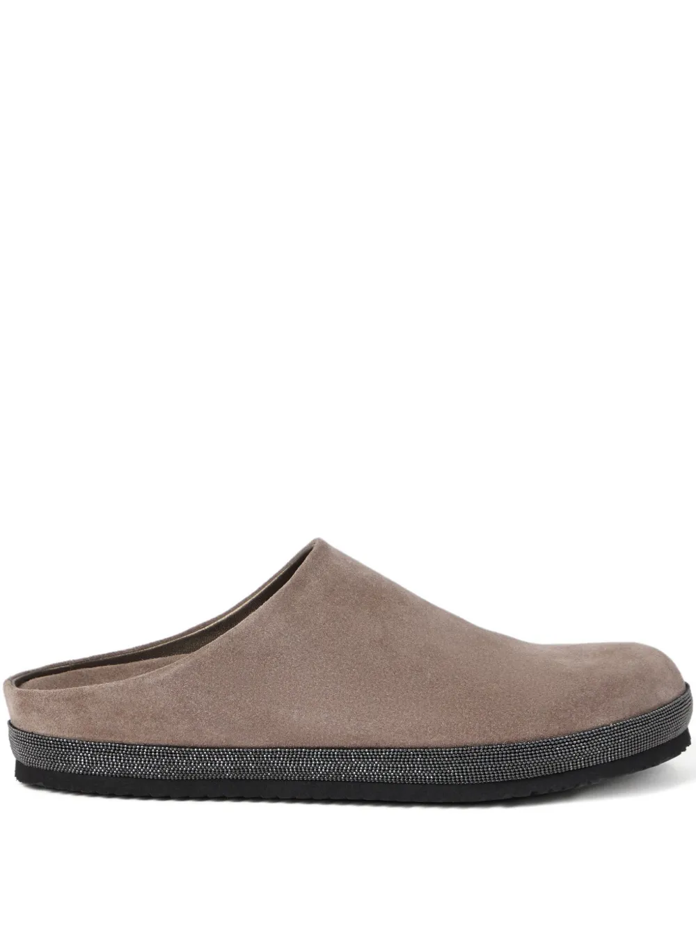 Brunello Cucinelli Monili chain-detail flat mules | Brown | Image 1
