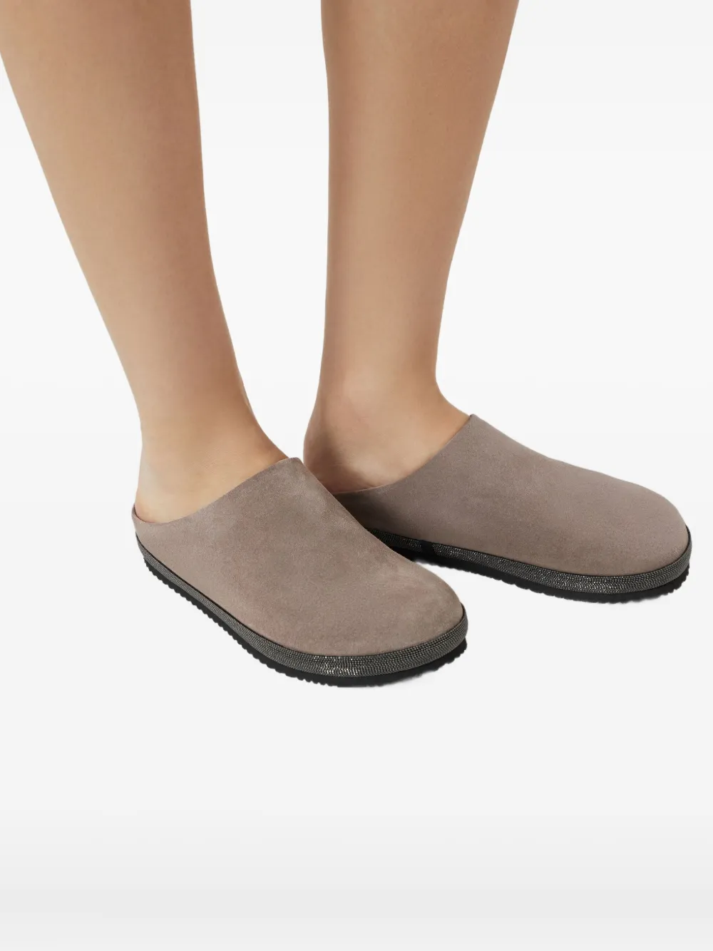 Brunello Cucinelli Monili chain-detail flat mules Brown