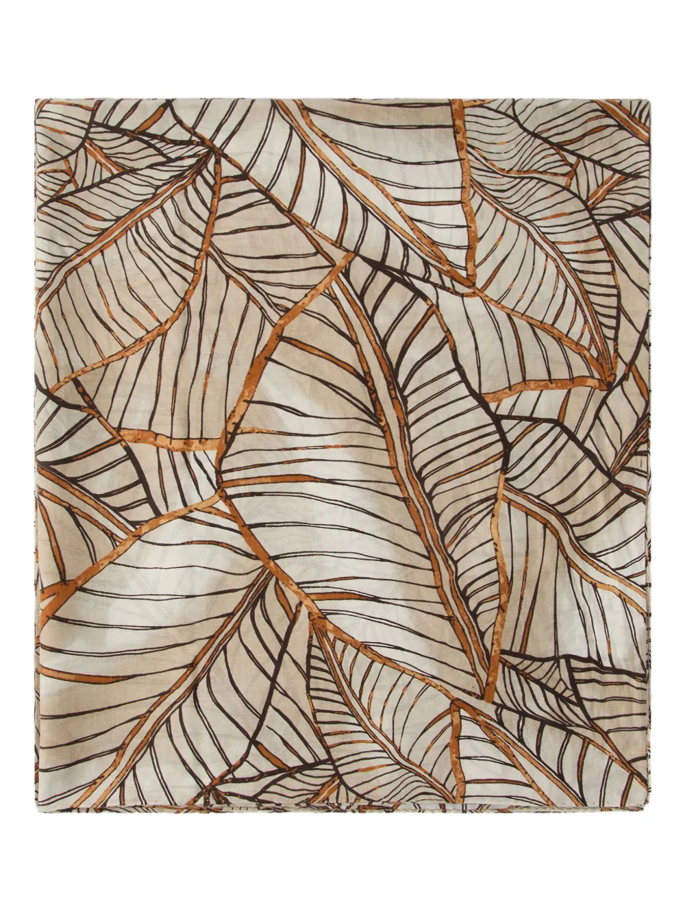 Brunello Cucinelli Wikkelrok met bladprint Bruin