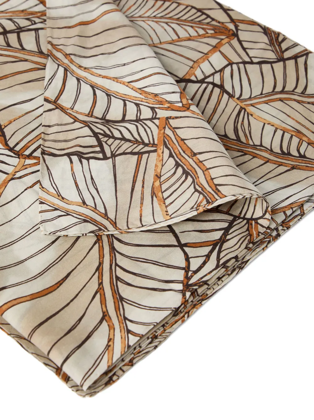 Brunello Cucinelli Wikkelrok met bladprint Bruin