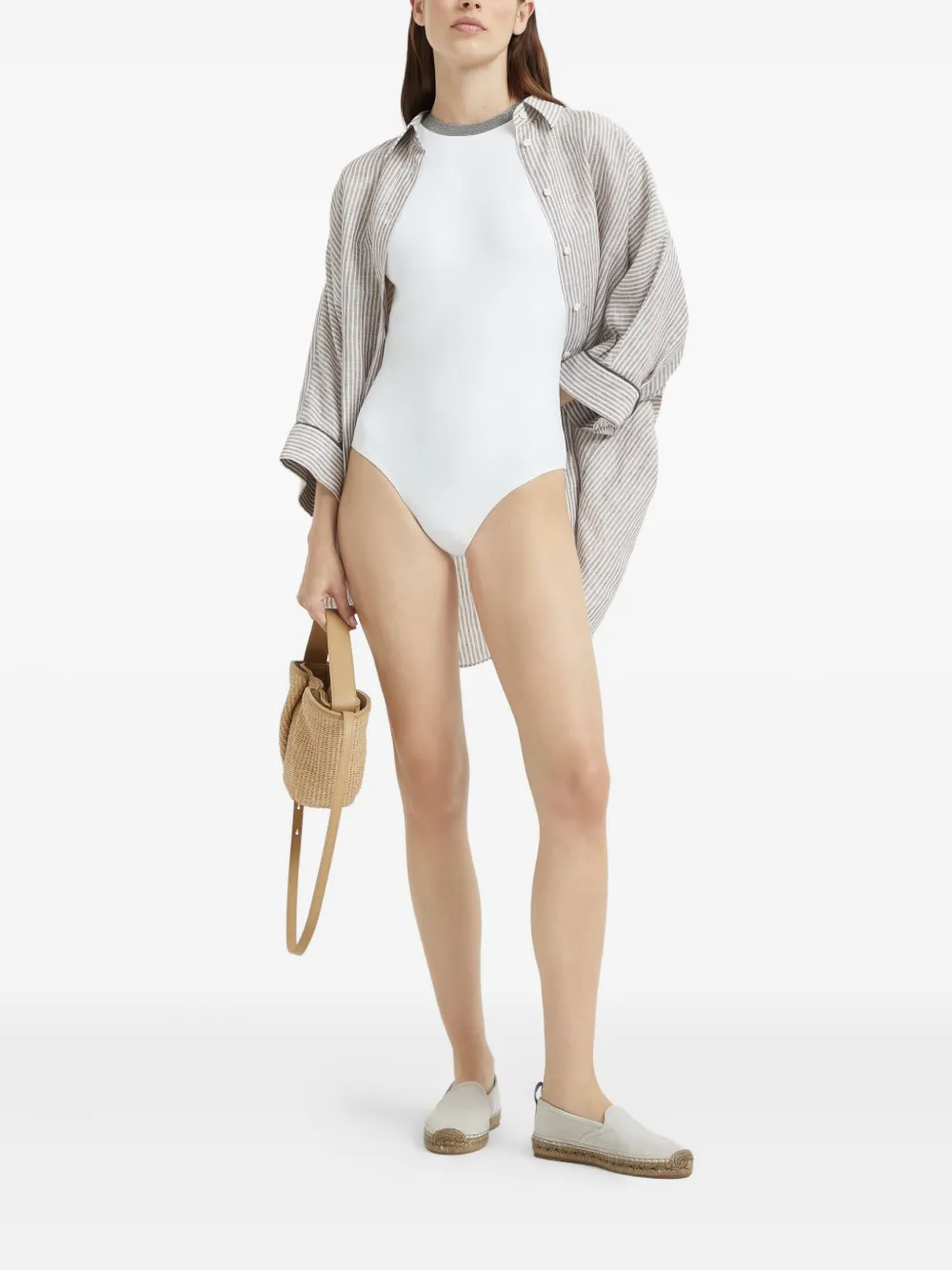 Brunello Cucinelli Badpak met Monili-detail Wit