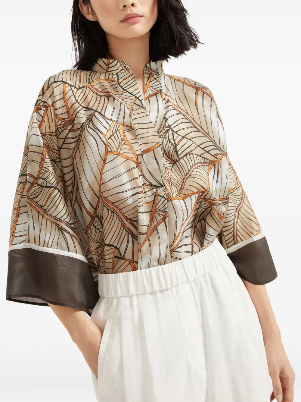 Brunello Cucinelli Organza shorts Wit