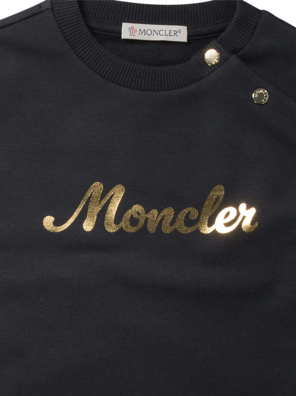 Moncler Enfant Sweater met geborduurd logo Blauw