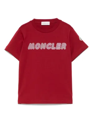 トップス MONCLER KIDS T-SHIRT Moncler Enfant logo-print T-shirt | Black | FARFETCH
