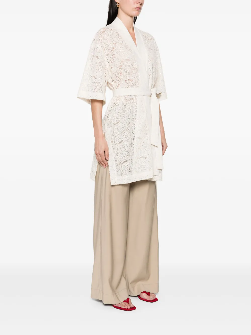 KAOS SEQUIN-EMBELLISHED COAT