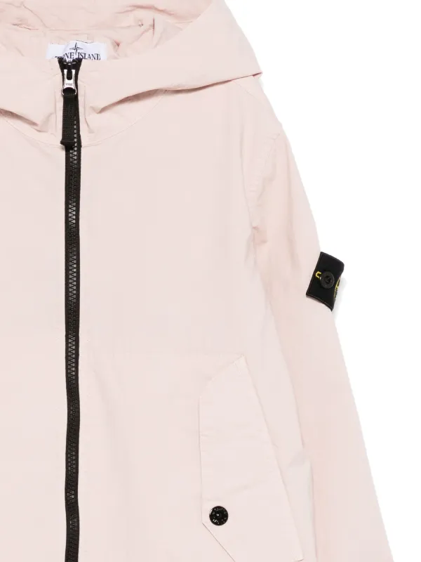 Stone Island Junior Compass-badge Jacket Pink FARFETCH IN