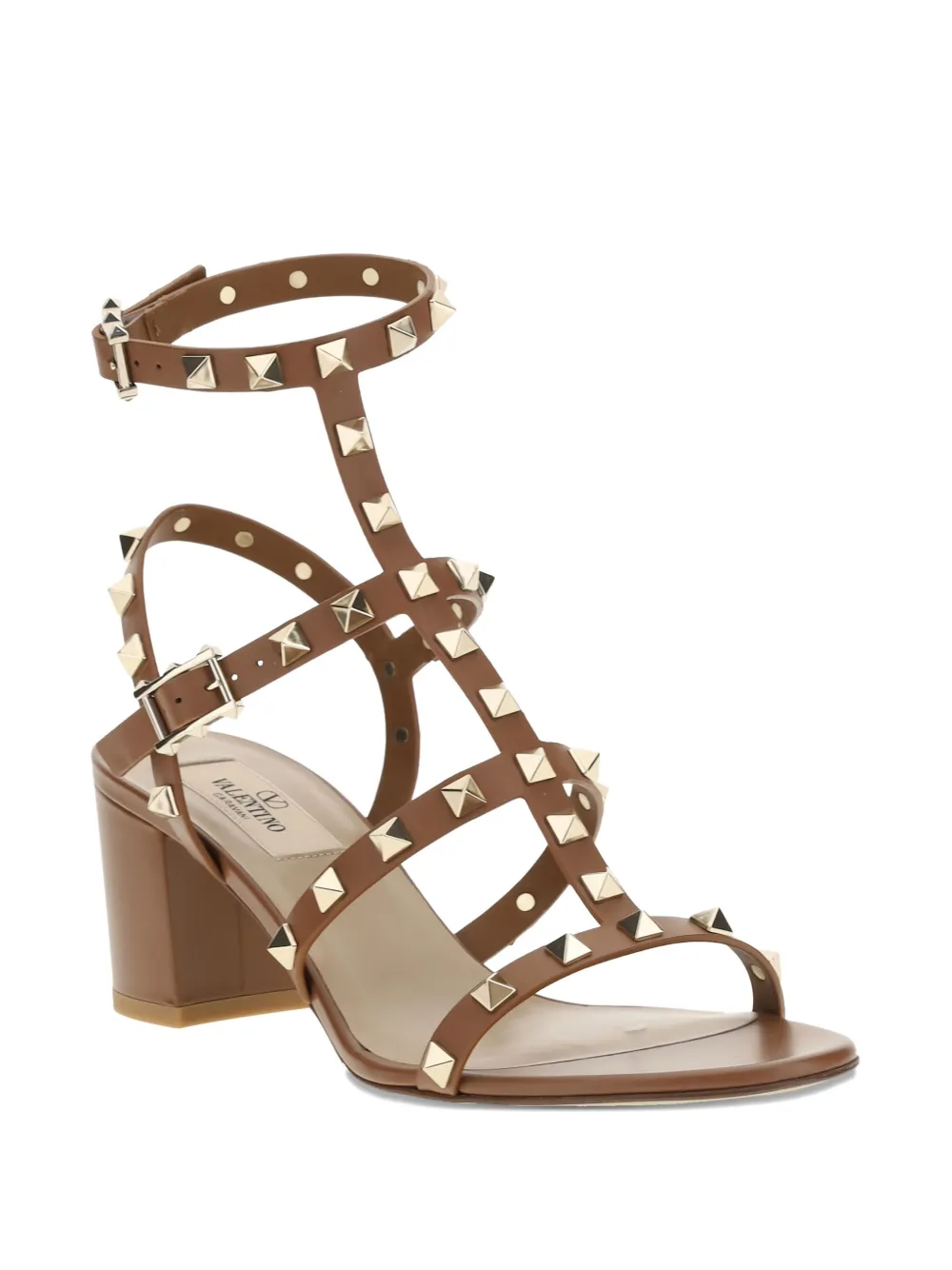 Valentino Garavani 75mm Rockstud sandals Brown