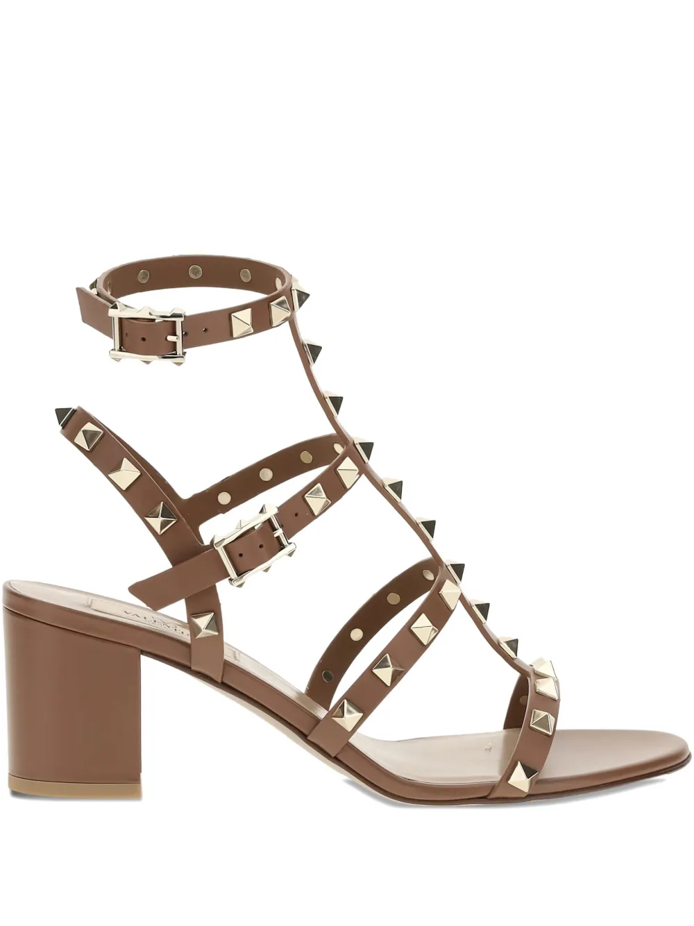 Valentino Garavani 75mm Rockstud sandals Brown