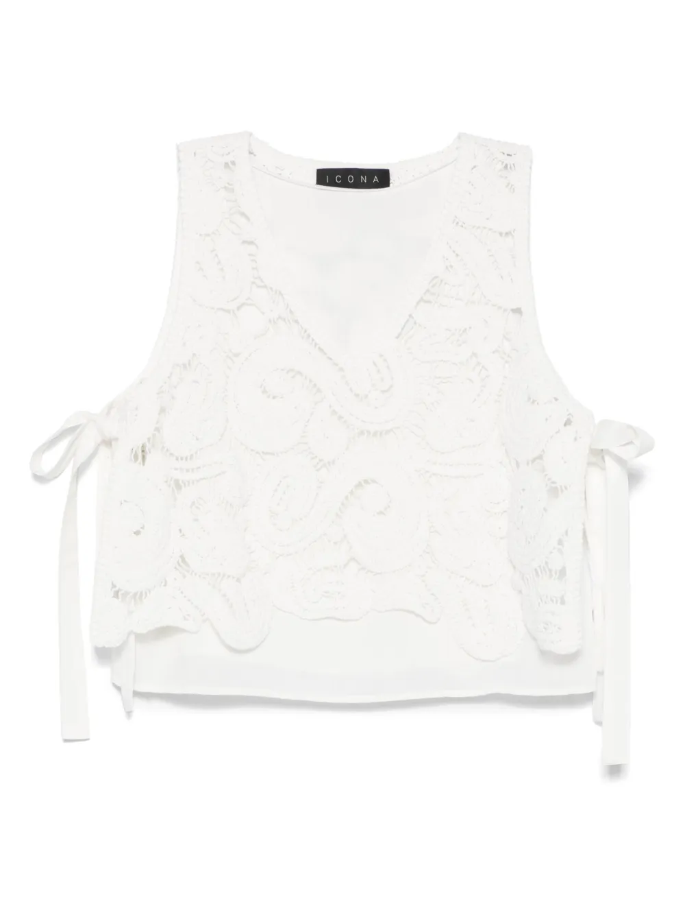 crochet-knit top
