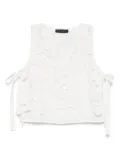 kaos crochet-knit top - White