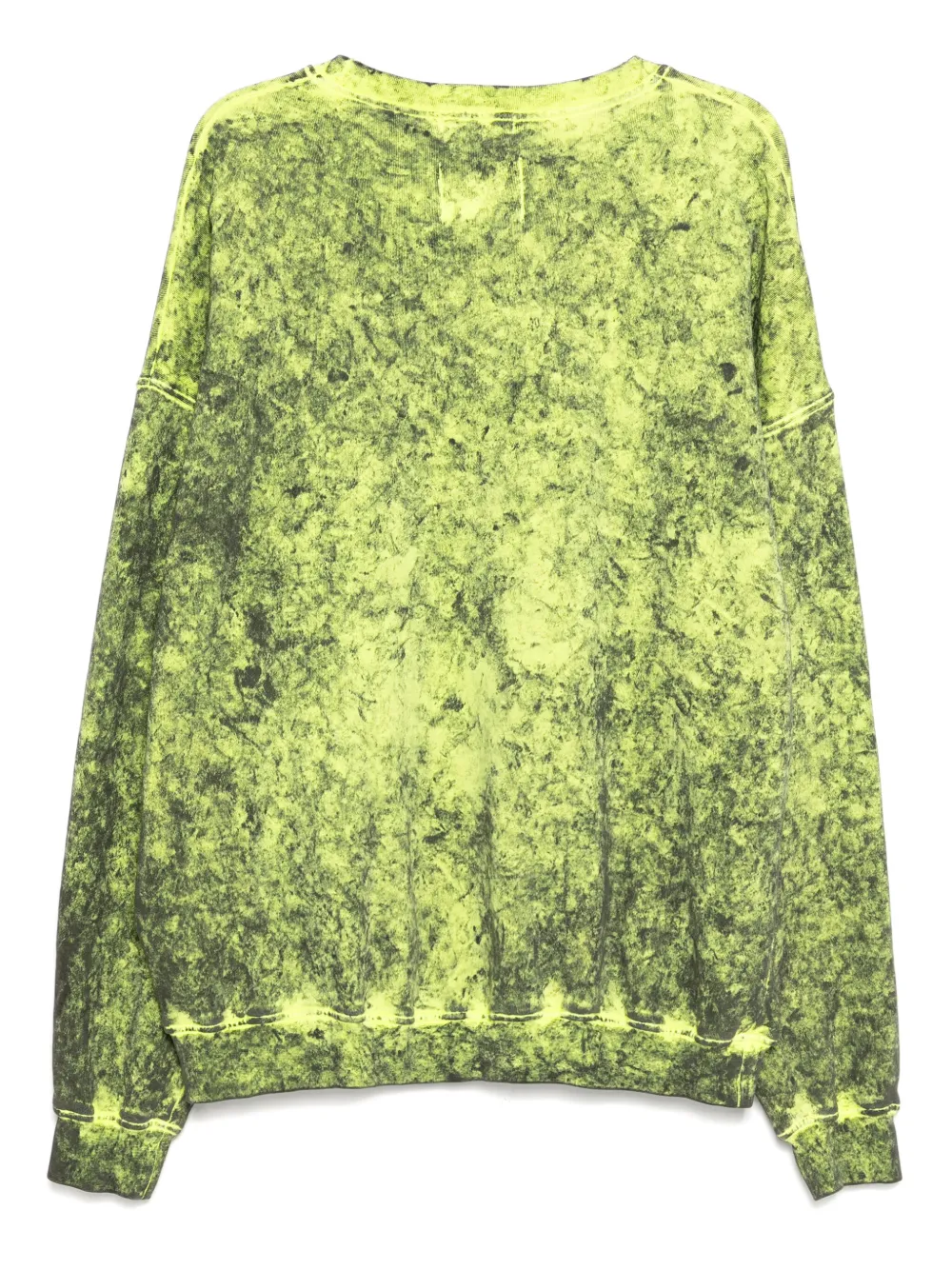 Stain Shade Sweater met print - Groen