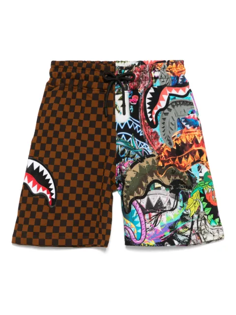 sprayground kid All The Sharks track shorts