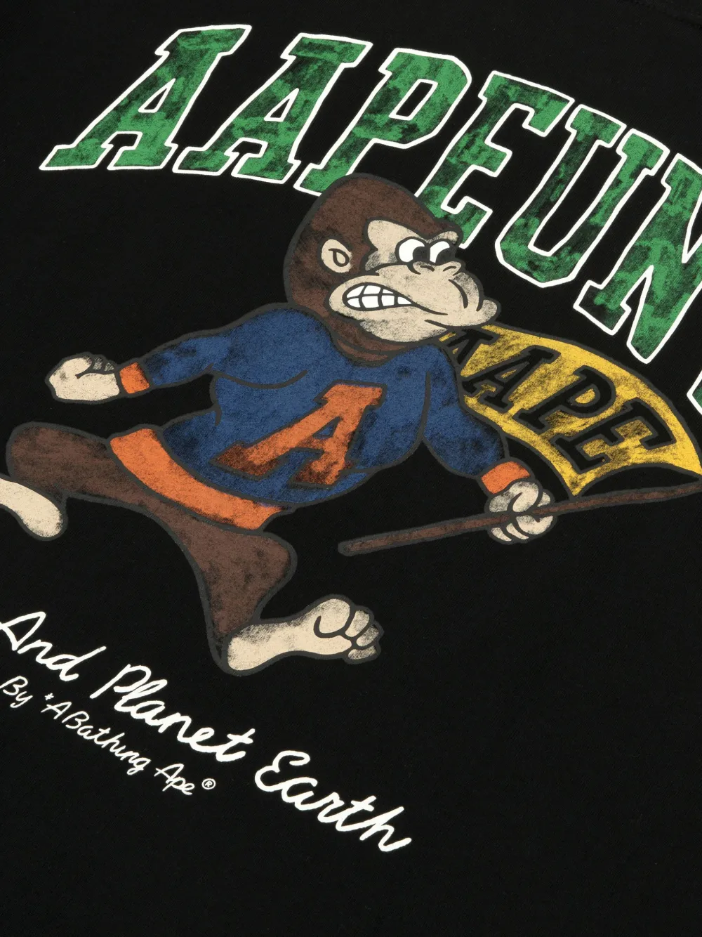 AAPE BY *A BATHING APE T-shirt met logoprint Zwart