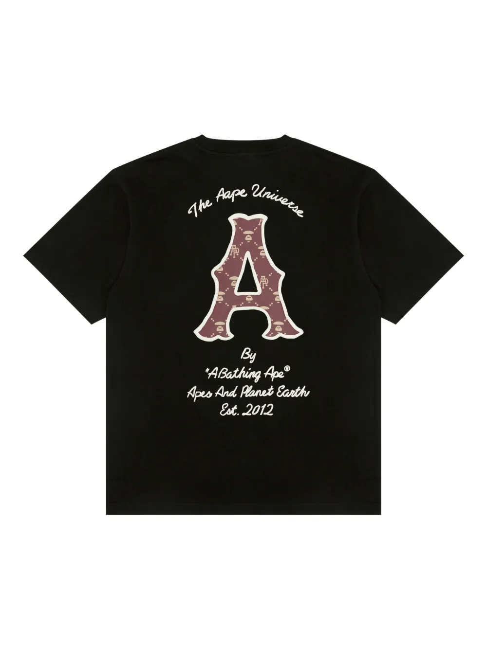 AAPE BY *A BATHING APE logo-print T-shirt - Zwart