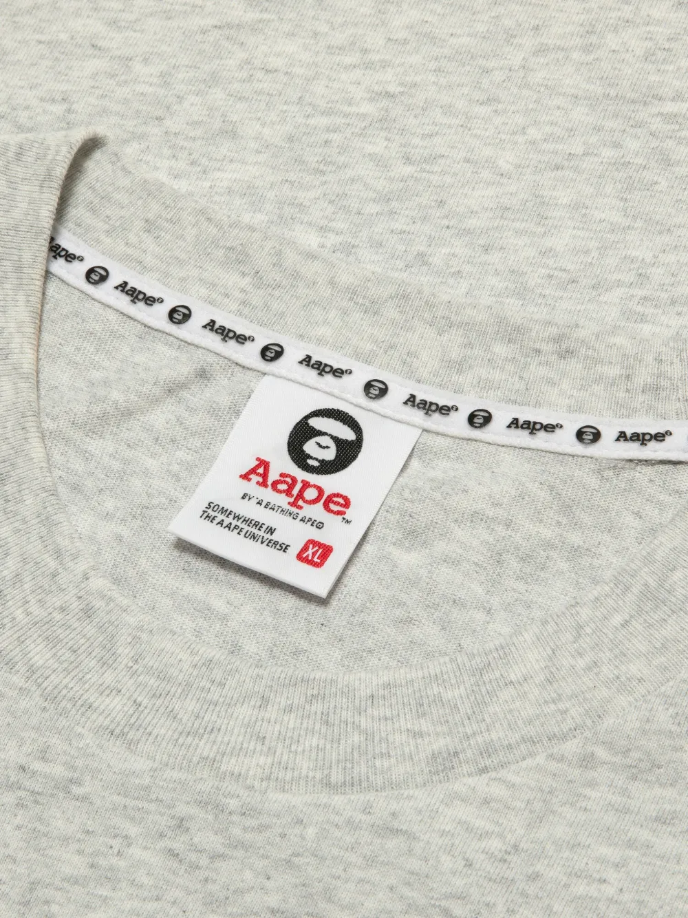 AAPE BY *A BATHING APE T-shirt met logoprint Grijs