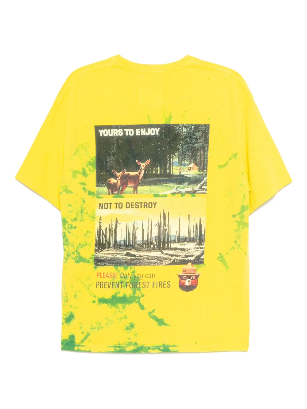 Stain Shade T-shirt met grafische print - Geel