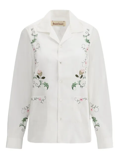 Baziszt floral-embroidered shirt