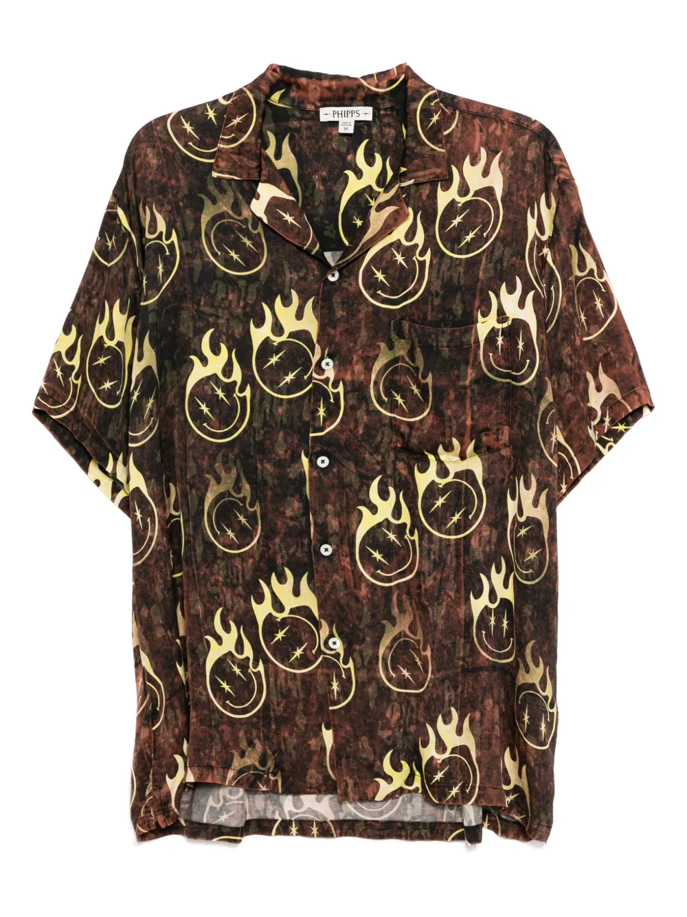 Stain Shade camisa con estampado gráfico | marrón | Image 1